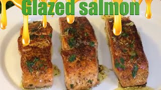 How to make Salmon Glazed with Brown butter lemon sauce [upl. by Mallis]