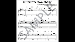 Bittersweet Symphony synthesia piano solo with backing [upl. by Teryl41]