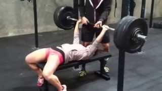 Camille leblancbazinet bench press 175x3 [upl. by Vijnas]