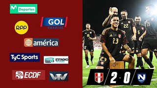 PERÚ VS NICARAGUA 20  ASI RELATO SUDAMÉRICA LOS GOLES DE GRIMALDO Y LAPADULA [upl. by Michel]