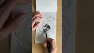 Drawing using only dots Round 2 inktober fineliner drawing art artist inktober2024 [upl. by Hahnert]