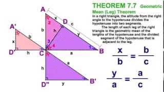 73 Altitude to Hypotenuse  Three Theorems [upl. by Ely]