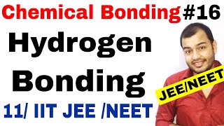 11 chap 4  Chemical Bonding 16  Hydrogen Bonding IIT JEE MAINS  NEET [upl. by Tann]