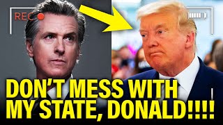 Gov Newsom STRIKES BACK quick against Trump Threats [upl. by Hakeber]