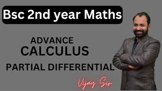 Partial differentiation  Advance calculus  Bsc 2nd year [upl. by Robbins385]