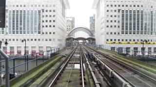 Riding the London DLR train from Lewisham to Bank [upl. by Reagan]