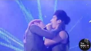 FANCAM BEAST 비스트 Hyunseung forced Kikwang into a kiss  Seoul Hope and Dream Concert 110612 [upl. by Edasalof]