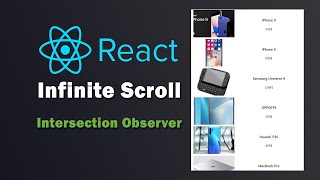 ReactJS Infinite Scroll using Intersection Observer API [upl. by Ajnin]