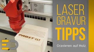 Tipps zur LASERGRAVUR ★ Gravieren auf Fichtenholzwürfel ★ Edelraster [upl. by Haven]