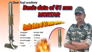 Basic data of 51mm Mortar in hindi  tactical data of 51mm Mortar in hindi l 51mm Mortar full detail [upl. by Coy314]