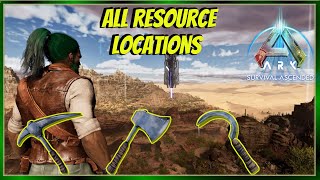 Where to Find ALL Resources in Scorched Earth for Ark Survival Ascended [upl. by Adda]