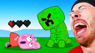 FUNNIEST PEPPA PIG SPEEDRUNS MINECRAFT ANIMATIONS [upl. by Sheryle309]