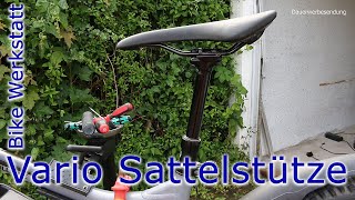 Bike Werkstatt  Vario Sattelstütze installieren [upl. by Nailimixam548]