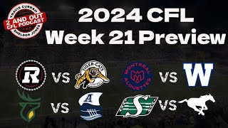 2024 cfl Week 21 Preview CFL Awards Season [upl. by Eikcim]