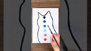 EASY PAITING of a CAT 😻 cat art [upl. by Yeung754]