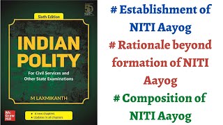 V191 NITI Aayog  Establishment Rationale amp Composition M Laxmikanth Polity IASPCS Prep [upl. by Svend]