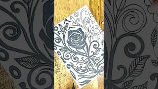 Drawing Like a PRO with Rose And Vines Easy Doodle Tutorial art doodleartdrawing [upl. by Hoyt528]