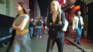 Women in leather or boots fashion street 9 [upl. by Demahum818]