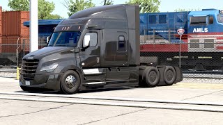 ATS  Fifth Generation Cascadia XT Transporting Oil Pipes Part 1 [upl. by Gewirtz621]