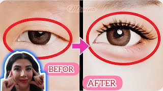 8MINS BIGGER EYES EXERCISE  Create Double Eyelid Without Surgery Make Your Eyes Bigger Naturally [upl. by Hannaoj]