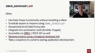 The Oracle Data Pump API  DBMSDATAPUMP [upl. by Lyrrehs339]