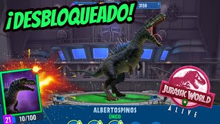 💥¡ALBERTOSPINOS DESBLOQUEADO💥 El MEJOR SANGRADOR – Jurassic World Alive  Actualización 213 [upl. by Martyn]