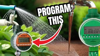 How To Program Outlet Hose Watering Timer These are easy to use timers for watering lawn and garden [upl. by Settera]