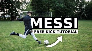 How to shoot free kicks like LIONEL MESSI  Tutorial [upl. by Johanna537]