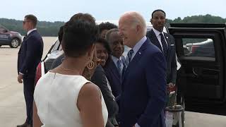 President Biden lands at Dobbins Air Reserve Base ahead of Atlanta debate [upl. by Emyam]