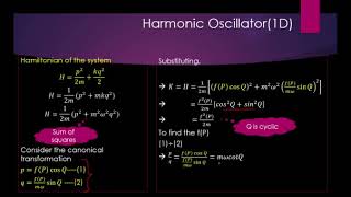 Harmonic Oscillator Problem using Canonical Transformation [upl. by Frohman729]