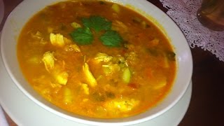 soupe de lentilles CORAIL AU POULETشوربه العدس الاحمر بالدجاج و الخضار [upl. by Sremlahc]