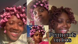 Perm rods on locs [upl. by Mallon]