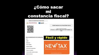 Como sacar mi CONSTANCIA DEL SAT fácil y rápido  cedula de identificación fiscal [upl. by Yemaj]