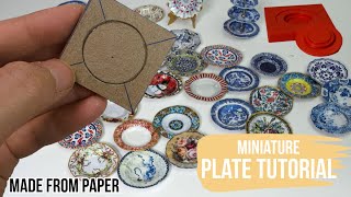 How to make miniature plates from paper and foil 112 scale [upl. by Mufinella]