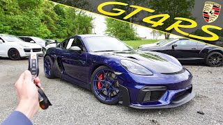 718 Porsche Cayman GT4 RS Weissach Start Up Exhaust Walkaround Test Drive and Review [upl. by Toole]