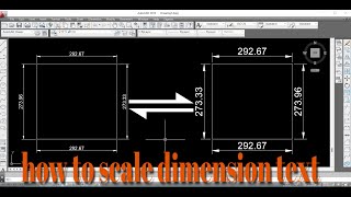 How To Scale Dimension Text In Autocad Resize Dimension Text [upl. by Holbrooke598]