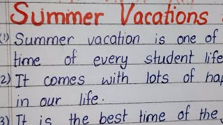 10 Lines on Summer Vacations। How to spent your summer vacation। Essay on Summer Vacations youtube [upl. by Svetlana82]