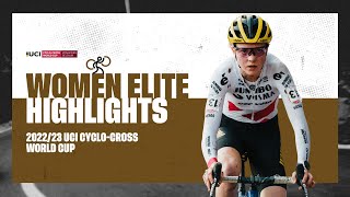 Women Elite Highlights  RD 12 Zonhoven BEL  202223 UCI CX World Cup [upl. by Kruter619]