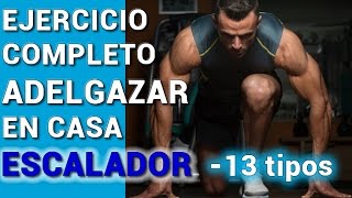 El Escalador  Ejercicio en casa para adelgazar 13 variantes sin material [upl. by Idalla680]