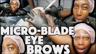 MICROBLADED EYEBROWS Step by Step I Bled [upl. by Lomaj]