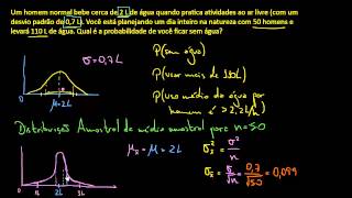 Exemplo de problema sobre Distribuição Amostral [upl. by Ecirb]