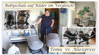 Babyschale auf Räder im Vergleich  TEMU vs Aliexpress  Little Reborn Nursery [upl. by Enirrok]