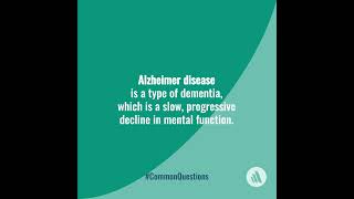 Alzheimer Disease vs Dementia [upl. by Ariela]