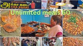 Fish fry  prawns fry  Squid fry  Crab fry  Unlimited meals  Elli poochi fry  Akka kadai viral [upl. by Adnical723]