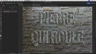 Effet pierre sur du texte avec Photoshop [upl. by Orlina]