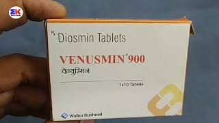 Venusmin 900 Tablet  Diosmin Tablet  Venusmin 900 Tablet Uses Benefits Dosage Review in Hindi [upl. by Dimphia510]