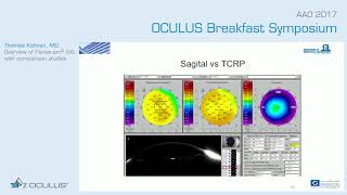 T Kohnen Overview of Pentacam® AXL with comparison studies [upl. by Yumuk]