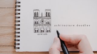 How To Draw Buildings  Architecture Doodles For Beginners [upl. by Cirded]