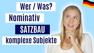 Deutsche Grammatik Das Subjekt im Satz  B1 B2 [upl. by Nadirehs]