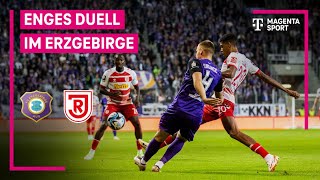 FC Erzgebirge Aue  SSV Jahn Regensburg Highlights mit LiveKommentar  3 Liga  MAGENTA SPORT [upl. by Bilow]